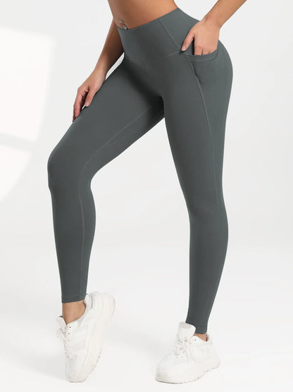 Elevate Your Workout with CHRLEISURE High Waist Seamless Yoga Pants - Butt Lifting, Slim Fit Leggings with Convenient Pockets for Women