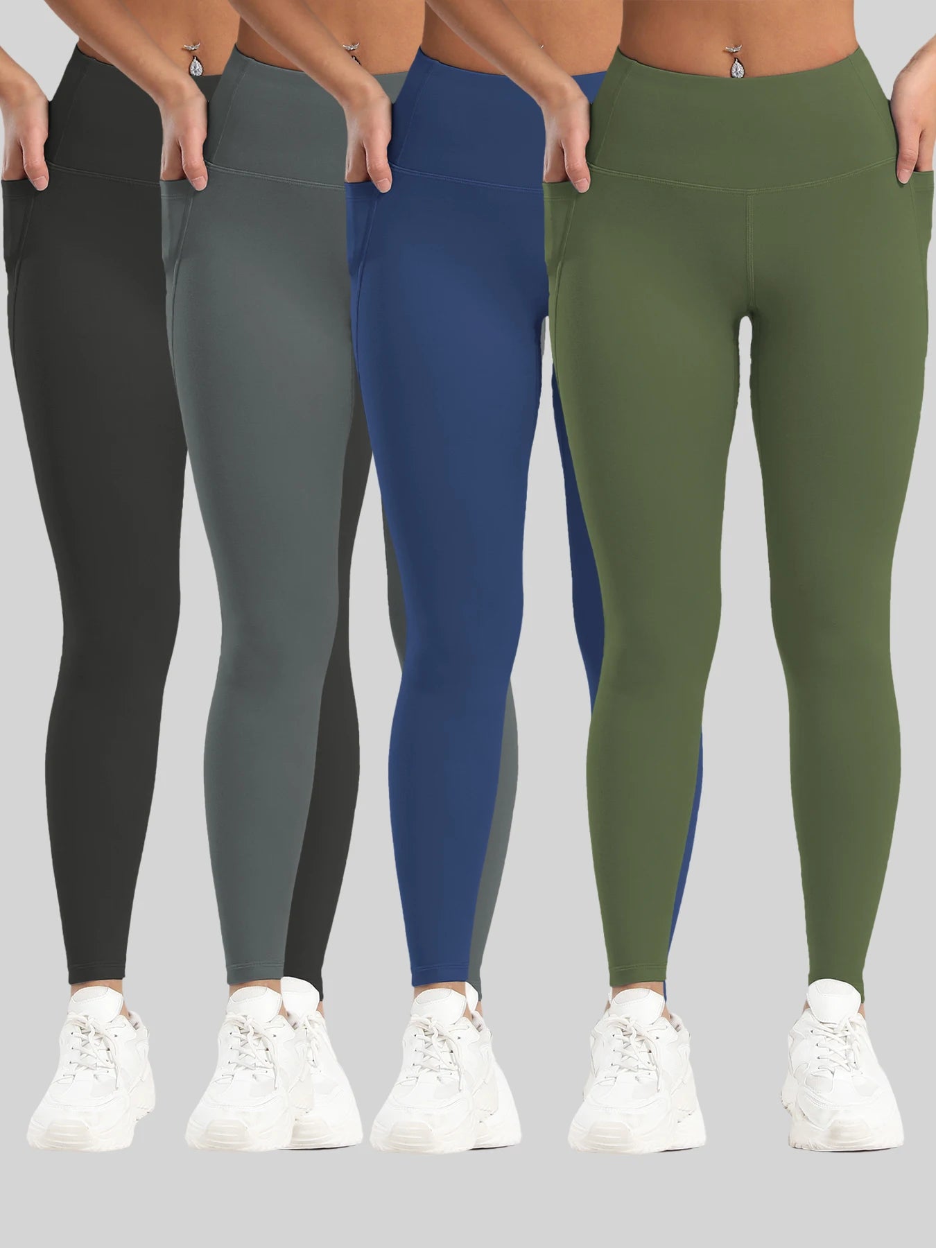 Elevate Your Workout with CHRLEISURE High Waist Seamless Yoga Pants - Butt Lifting, Slim Fit Leggings with Convenient Pockets for Women