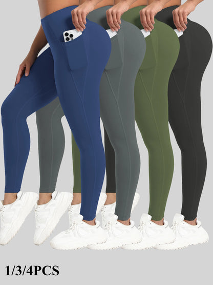 Elevate Your Workout with CHRLEISURE High Waist Seamless Yoga Pants - Butt Lifting, Slim Fit Leggings with Convenient Pockets for Women