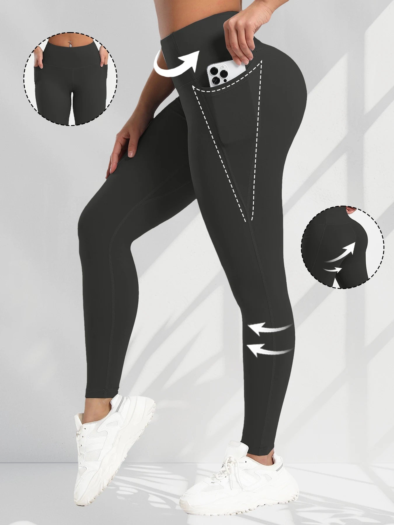 Elevate Your Workout with CHRLEISURE High Waist Seamless Yoga Pants - Butt Lifting, Slim Fit Leggings with Convenient Pockets for Women