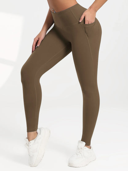 Elevate Your Workout with CHRLEISURE High Waist Seamless Yoga Pants - Butt Lifting, Slim Fit Leggings with Convenient Pockets for Women